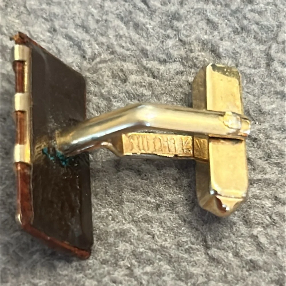 Vintage Swank Men's Cuff Links Gold Tone